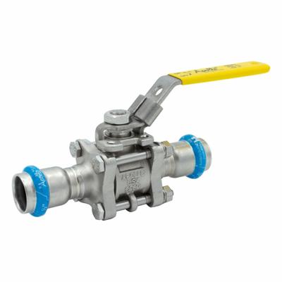 APOLLO Ball Valve: 1 in, Stainless Steel, Straight Valve Body, Press x Press - Stainless Steel Ball Valves