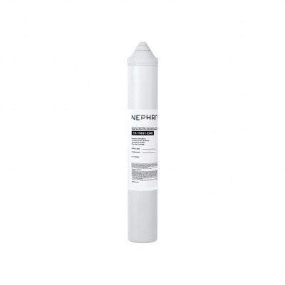 NEPHROS Carbon Block Filter: 1 micron, 1.6 gpm, 3,145 gal, 17 in Overall Ht - Quick-Connect Drinking Fountain & Beverage Machine Water Filters