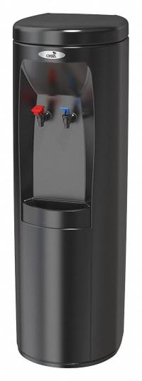 OASIS Plumbed Water Dispenser: Freestanding, Cold/Hot, Black, Polyethylene, 40 1/2 in Ht, Still, Adj (MPN POUD1SHS). Key specifications — Water Type: Still; Operating Voltage: 115V AC; Power Source: Electric Corded; Water Temperature Types: Cold; Brand: OASIS; Housing Color: Black; Material: Plastic.