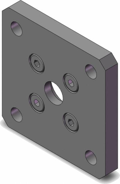 SMC Mounting Bracket: Flange/Foot Mount Type, Fits 20 mm Bore Dia, Stainless Steel - Flange Plates