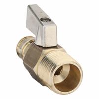 UPONOR Manual Two-Way Ball Valve: 1/2 in, Brass, Straight, PEX x MNPT, 250 psi Max. Pressure (CWP) (MPN LF4795050). Key specifications — Brand: UPONOR; Handle: Lever.