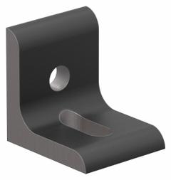 Inside Corner Bracket: Slotted Inside-Corner Bracket, 15 Series, 1 1/2 in x 1 5/16 in x 1 1/2 in (MPN 4295-BLACK). Key specifications — Material: Aluminum; Brand: 80/20; Finish: Anodized.