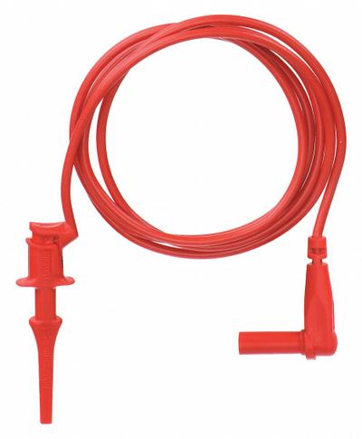 POMONA Test Leads: CAT III 1000V, Red Electrical Current Color, Banana Plug, 3 7/8 ft Lg - Test Leads with Probes