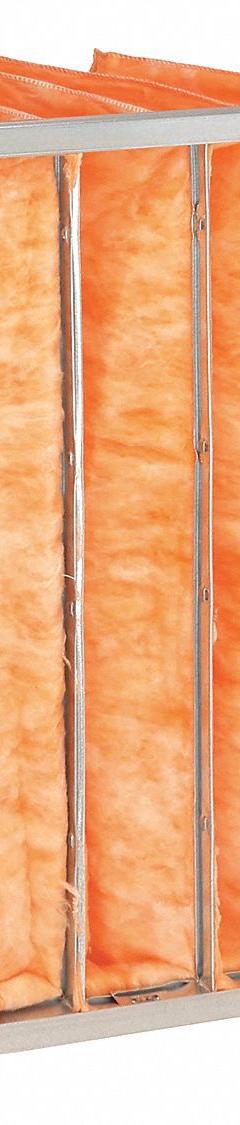 GRAINGER Pocket Air Filter: 24 in x 24 in x 15 in, MERV 11, Orange, Synthetic, 8 Pockets (MPN 2JVJ5). Key specifications — Display Sell UOM: EA; Brand: GRAINGER; Media Material: Synthetic; Performance Rating: MERV 11.