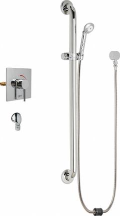 CHICAGO FAUCETS Shower Faucet: SH-TP, 2.5 gpm Handheld Showerhead Flow Rate, Plastic, 1 Handles (MPN SH-TP6-00-024). Key specifications — Showerhead Material: Plastic; Series: SH-TP.