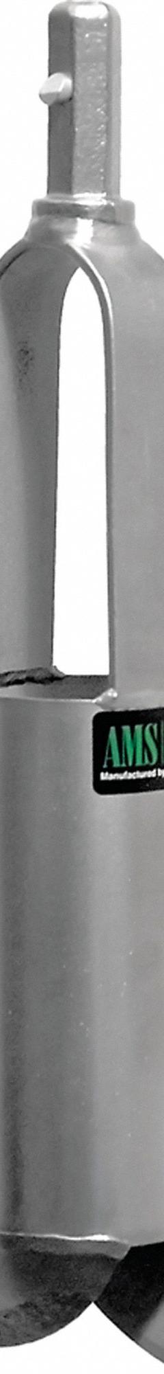 AMS Soil Auger Head: Carbon Steel Bail/Stainless Steel Cylinder, 2 1/4 in Overall Dia, Quick Connect (MPN 300.08). Key specifications — Connection Type: Quick Connect; Brand: AMS; Product Type: Soil; Material: Stainless Steel Cylinder.