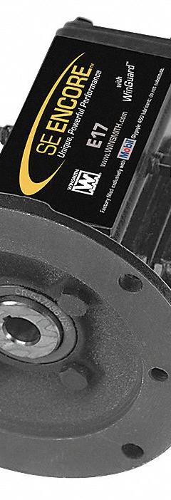 WINSMITH Speed Reducer: 40:1, 43 RPM, 3 hp Input Max, 3787 in-lb Output Max, Hollow, 56C/140TC (MPN E35MWNS, 40:1, 56C/140TC). Key specifications — attr665544: 56C/140TC; attr85418: WINSMITH.