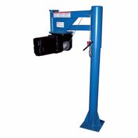 VESTIL Davit Crane: Steel, Electric, 400 lb Max. Load Capacity, 3.3 ft to 3 ft, Pedestal (MPN VAN-J-DC). Key specifications — Material: Steel; Brand: VESTIL; Included Base Type: Pedestal; Body Material: Steel.
