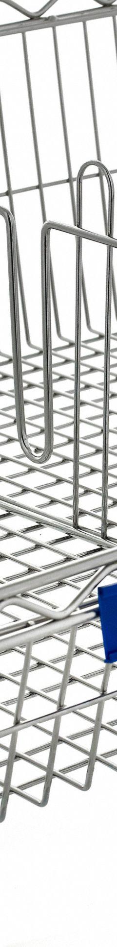 METRO Divider, Wire Shelf Accessory, Basket Shelf: 18 in x 8 13/32 in, Steel (MPN BSKDIV-18H). Key specifications — Material: Steel; Color: Silver; Finish: Chrome; Brand: METRO.