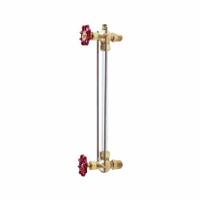 APOLLO Water Gauge: Bronze, 5/8 in Gauge Glass Dia, 12 in Gauge Glass Lg, 400°F Max. Media Temp, NPT (MPN 2020400). Key specifications — Valve Type: Needle Drain; Brand: APOLLO; Stem Packing Material: TFE; Gasket Material: EPDM.