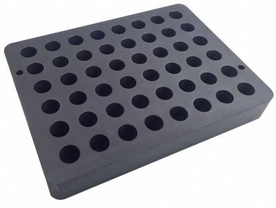 GLAS-COL Vial Block: 1 in Overall Ht, 7 1/8 in Overall Lg, 5 3/8 in Overall Wd - Dry Evaporator & Concentrator Blocks