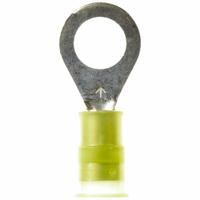 3M Ring Terminal: Yellow, Nylon Insulation, 5/16 in Stud Size, 12 AWG to 10 AWG Wire Sizes, 1,000 V (MPN MNG10-516R/SK). Key specifications — attr1308027: 3M.