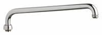 CHICAGO FAUCETS Spout: Spout, Arc, Swivel Spout, Brass, Polished Chrome, Laminar, 14 in Spout Reach (MPN L15E1JKABCP). Key specifications — Includes: Mounting Hardware; Product Type: Spout; Spout Style: Swivel; Body Material: Brass; Color/Finish: Polished Chrome; Brand: CHICAGO FAUCETS.