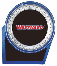 WESTWARD Angle Finder: 3 Quadrants, 3 1/2 in Base Lg, Magnetic, Degrees, 3 in Overall Ht, 0°to 90° (MPN 30PA69). Key specifications — attr936230: Plastic; attr936214: 0.5°; attr936215: WESTWARD; attr940475: Polystyrene; attr936853: None.