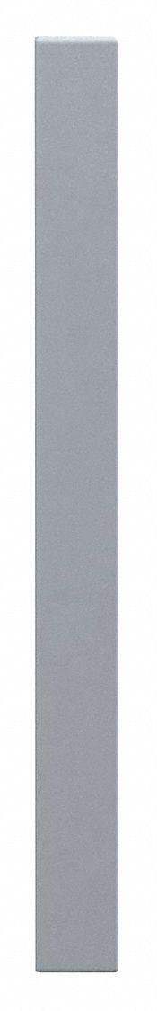 ASI GLOBAL PARTITIONS Partition Column: Plastic Polymer, Pebble, Gray, 82 in Ht, 7 in Wd - Pilasters for Bathroom Partitions