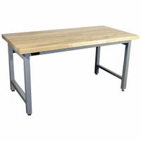 PRO-LINE Work Bench: Fixed Ht, Maple, 60 in x 36 in, 5,000 lb Overall Load Capacity, Gray (MPN HD6036M/HDLE-A31). Key specifications — Brand: PRO-LINE.