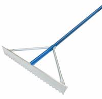 KRAFT TOOL Asphalt Rake: Magnesium Head, Aluminum Handle, Straight Handle Type, 84 in Handle Lg (MPN GG626). Key specifications — attr979817: KRAFT TOOL; attr979823: Magnesium.