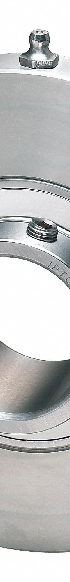 IPTCI BEARINGS 4 Bolt Flange Bearing: Radial Ball, 1 7/16 in Bore, SS, Set Screws, 5 in Lg, 5 in Wd (MPN SUCSFCS207-23 IP69K). Key specifications — Bore Type: Cylindrical; Brand: IPTCI BEARINGS; Lubricant Material: H-1 Grease; Mounting Bolt Size: 3/8 in; Split Housing: Not Split; System of Measurement: Inch.