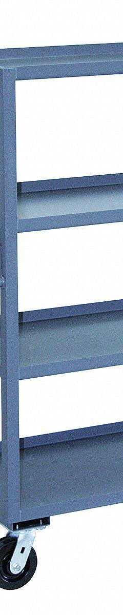 JAMCO Utility Cart: 3,000 lb, 4 Shelves, 75 in L x 25 in W x 60 in H Overall Dim, Flat (MPN DO260P600GP). Key specifications — Caster Wheel/Tread Material: Phenolic; Brand: JAMCO; Caster/Wheel Configuration: (2) Rigid.