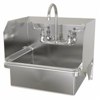 SANI-LAV Hand Sink: 1 Stations, 7 in Bowl Dp, 17 in Bowl Lg, 14 in Bowl Wd, Faucet Included, 16 ga (MPN 707F). Key specifications — Includes Side Splash: Side Splash Included; Series: Stainless Steel Hand Wash Sink; Brand: SANI-LAV.