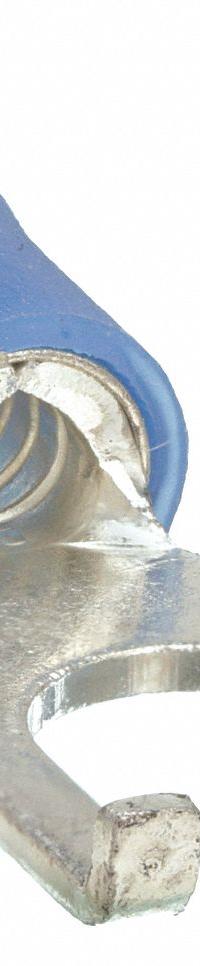 GRAINGER Fork Terminals: Blue, Vinyl, #10 Stud Size, 16 AWG – 14 AWG Wire Range, Flanged Fork, 600 V (MPN 4FRJ4). Key specifications — Barrel Style: Insulation Grip; Manufacturer Part Number: 4FRJ4; Brand: GRAINGER.