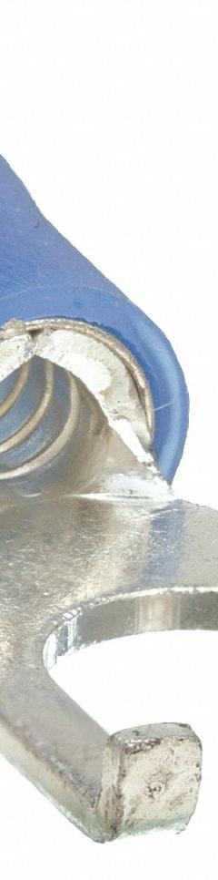 GRAINGER Fork Terminals: Blue, Vinyl, #10 Stud Size, 16 AWG – 14 AWG Wire Range, Flanged Fork, 600 V (MPN 4FRJ4). Key specifications — Barrel Style: Insulation Grip; Manufacturer Part Number: 4FRJ4; Brand: GRAINGER.