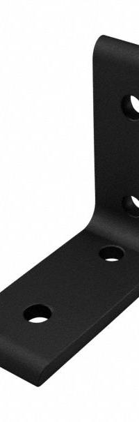 Inside Corner Bracket: Tall Inside-Corner Bracket, 15 Series, 3 in x 1 5/16 in x 3 in, 4 Holes (MPN 4301-BLACK). Key specifications — Material: Aluminum; Brand: 80/20; Finish: Anodized.