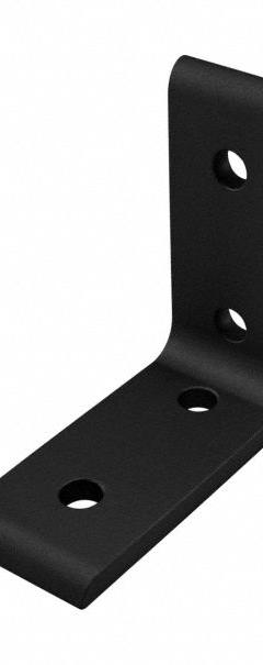 Inside Corner Bracket: Tall Inside-Corner Bracket, 15 Series, 3 in x 1 5/16 in x 3 in, 4 Holes (MPN 4301-BLACK). Key specifications — Material: Aluminum; Brand: 80/20; Finish: Anodized.