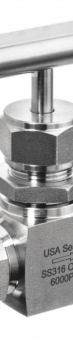 USA INDUSTRIALS Needle Valve: Inline Valve Body, 316 Stainless Steel, Screw-In Bonnet, Compression (MPN ZUSA-VLV-89). Key specifications — For Media: Chemicals; Standards: API 598; Brand: USA INDUSTRIALS; Valve Series: N/A - Not Rated; Connection Type - Side 1: Compression; Connection Type - Side 2: Compression; Connection Type: Compression x Compression; Handle: Metal Tee.