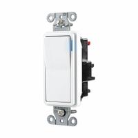 HUBBELL Wall Switch: Rocker Switch, Single Pole, Maintained, White, 120/277V AC, 20 A (MPN DS120STILW). Key specifications — Illuminated: Yes; Voltage Rating: 120/277V AC.