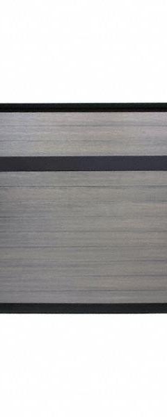 EUROFENCE Adjustable Fence Gate: 4 ft Overall Wd, 6 ft Overall Ht, Gray, Aluminum, Hardware Included (MPN EF 63400). Key specifications — attr1091954: EUROFENCE; attr1110652: Gate Kit; attr1110657: Gray; attr1110656: Aluminum; attr1110658: Wood Plastic Composite; attr1110663: Hardware Included.