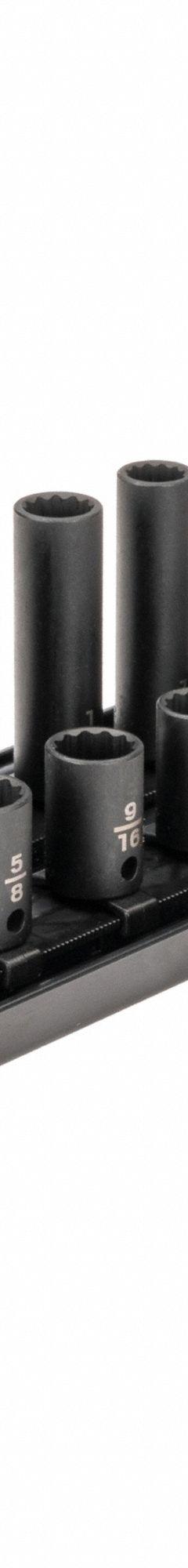 TEKTON Impact Socket Set: 3/8 in Drive Size, Small Set (0-50 pieces) Set Size, 18 Pieces, SAE (MPN SID91212). Key specifications — attr1204251: TEKTON; attr1215453: 3/8 in; attr1215454: 5/16 in to 3/4 in; attr1224229: Friction.