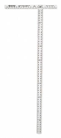 JOHNSON LEVEL Drywall T-Square: 24 in Base Lg, 24 in x 1 1/4 in, 54 in x 2 in, Clear, Unfinished (MPN JTS54HD). Key specifications — attr936133: Printed; attr936134: 1/8 in; attr934763: JOHNSON LEVEL; attr984589: Inch; attr984960: Plastic.