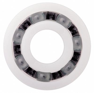 IGUS Polymer Ball Bearing: 626, Open, 6 mm Bore, 19 mm OD, 6 mm Wd, Polymer Ring - Maintenance-Free Plastic Radial Ball Bearings