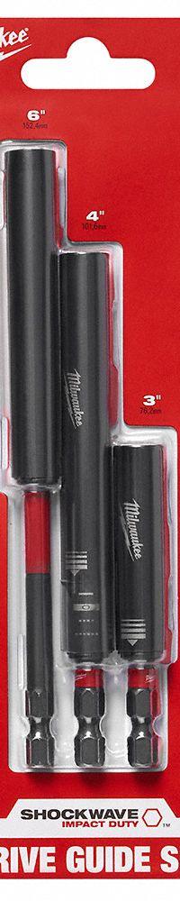 MILWAUKEE Drive Guide Set: Drive Guide Set, Impact, 1/4 in Compatible Bit Size, Impact Rated (MPN 48-32-4519). Key specifications — attr1132695: Hex; attr1132691: Impact Rated; attr1132694: Magnetic; attr1132704: MILWAUKEE.