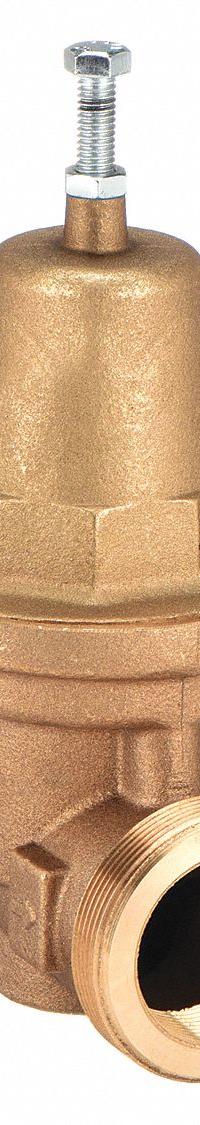 APOLLO Water Pressure Reducing Valve: NPT x NPT, 1 1/4 in Pipe Size, Bronze, 25 psig to 75 psig (MPN 36LF10601). Key specifications — Brand: APOLLO; Low-Lead Compliance: Low-Lead Compliant.