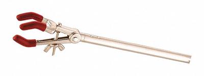 OHAUS Platform Clamp: Single Adjust Clamp, Zinc, 6 1/4 in Overall Lg, 3 Prongs - Lab Clamps
