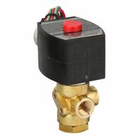 REDHAT Solenoid Valve: 3-Way, Normally Closed, 1/4 in Pipe Size, 24V DC, Explosion Proof/Watertight (MPN EF8320G182). Key specifications — Pipe Size: 1/4 in; Voltage: 24V DC; Brand: REDHAT; Coil Enclosure: Watertight.