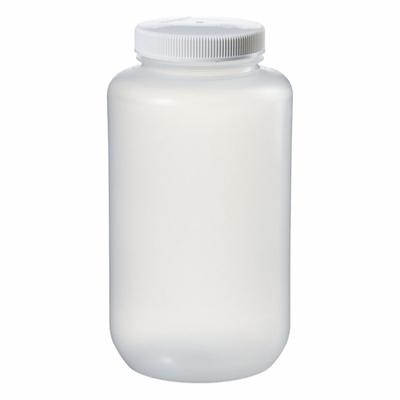 NALGENE Storage Bottle: PPCO, 4 L, 1 gal, Closure Included, Natural, 100 mm, Polypropylene - PPCO Wide Mouth Round Lab Bottles