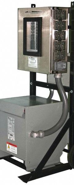 SOUTHWIRE Portable Power Station: Three Phase, 480V AC, 120/208V AC, 5-20, 15 kVA Transformer Size (MPN 6210PDC15-2). Key specifications — Inlet Connection: 5-20; Outlets Included: (2) L6-30; Inlet Voltage Rating: 480V AC; Brand: SOUTHWIRE; Outlet Voltage Rating: 120/208V AC.