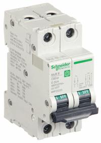 SCHNEIDER IEC Supplementary Protector: 20 A Amps, 14kA at 240V AC, Screw Clamp, C60SP, D (MPN M9F23220). Key specifications — attr195785: Screw Clamp; attr195787: 240/415/440V AC; attr195786: D; attr195783: Not Rated; attr195784: 14kA at 240V AC; attr215906: C60SP; attr211128: SCHNEIDER.