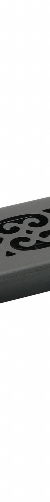 Floor Register: Floor, 13 1/2 in H, 3 3/4 in W, Decorative, Textured, Black, Steel Grille, One-Way (MPN ST212). Key specifications — Adjustable Blades: No; Brand: DECOR GRATES; Airflow Directions: One-Way; Grille Color: Black.