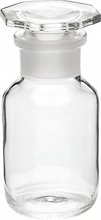 WHEATON Reagent Bottle: 100 mL, Closure Material: Glass – Closure Liner Material: Unlined Cap (MPN W216015). Key specifications — Brand: WHEATON; Graduated: No; Pre-Cleaned: None; Body Color: Colorless.