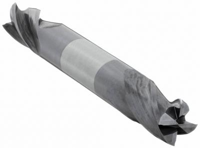 CLEVELAND Square End Mill: Carbide, TiAlN Coated, Double End, 4 Flute, 5/16" Mill Dia - Double-End Carbide Square End Mills