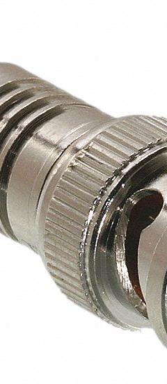 TRIPLETT Universal Coaxial Connector: Male, Connector, Silver, Compression, RG-59/RG-6, BNC, 10 PK (MPN 302-00CSTP). Key specifications — attr930438: Connector; attr930422: TRIPLETT; attr930423: Silver; attr930429: Nickel-Plated; attr930430: Male.