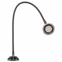 O.C. WHITE Spot Light: LED, Power Cord, Gooseneck, 33 in Arm Reach, 2,750 lm Max Brightness, 5000K (MPN LED-MG33-30-120V). Key specifications — Lighting Technology: LED; Brand: O.C. WHITE; Bulb Wattage: 18 W; Color: Black; Electrical Connection Type: Power Cord; Operating Voltage: 100 to 240V AC.