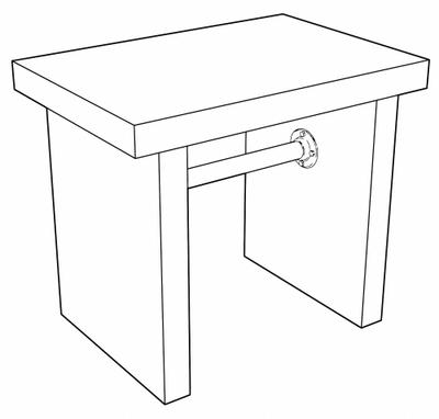 INSTOCK Balance Table: 24 in Overall Wd, 30 in Overall Ht, 36 in Overall Lg, Epoxy - Fixed-Height Epoxy Surfaced Lab Tables