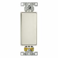 LEVITON Wall Switch: Rocker Switch, 3-Way, Maintained, Light Almond, 120/277V AC, 20 A (MPN M5623-T). Key specifications — Illuminated: No; Voltage Rating: 120/277V AC.