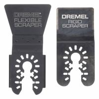 DREMEL Oscillating Scraper Blade: Rigid, 1/8 in Blade Wd, 4 in Blade Lg, Bi-Metal, 2 Pieces, 2 PK (MPN MM620U). Key specifications — attr1097510: Rigid; attr1097500: Straight; attr1097522: DREMEL.