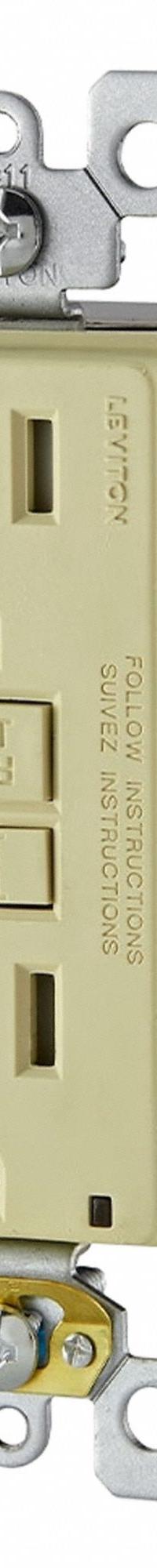 LEVITON Receptacle: Decorator Duplex, 5-20, Ivory, 125V AC, 20 A, 2 Pole / 3 Wire (MPN AFTR2-I)